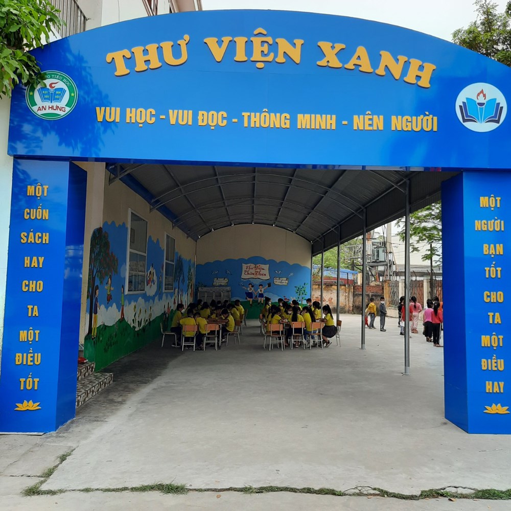 Hoàn thiện công trình “THƯ VIỆN XANH” trường Tiểu học An Hưng.